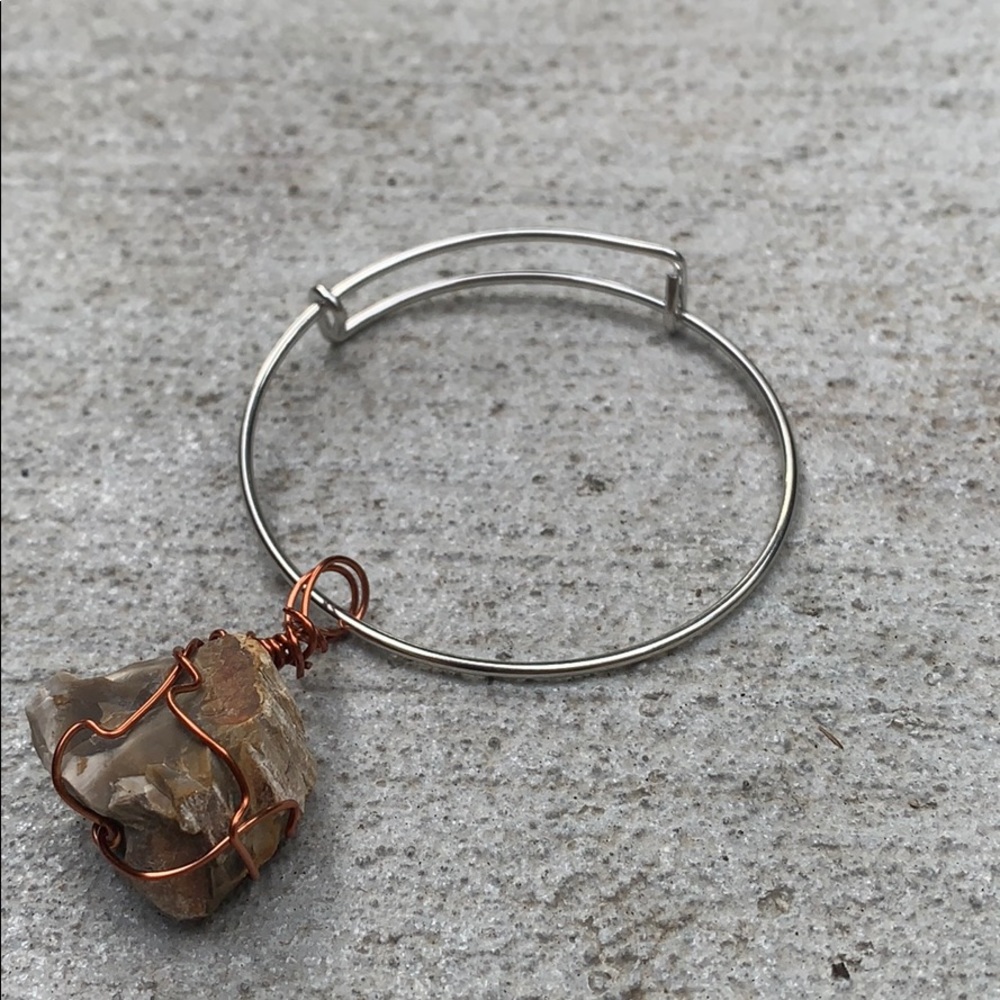 Handmade Wire Wrapped Gemstone Bracelet